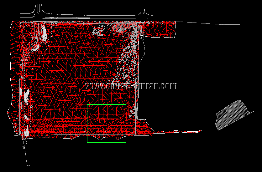 بعداز بارگذاری فایل در Civil3D روی این ناحیه زوم کنید.